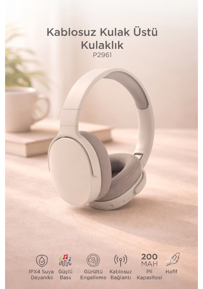 Bluetooth Kulaklık Kulak Üstü Kablosuz Kulaklık P2961