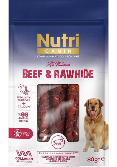 Nutri Canin Sığır Eti Sarılı Kemik Yetişkin Köpek Ödülü 120 G