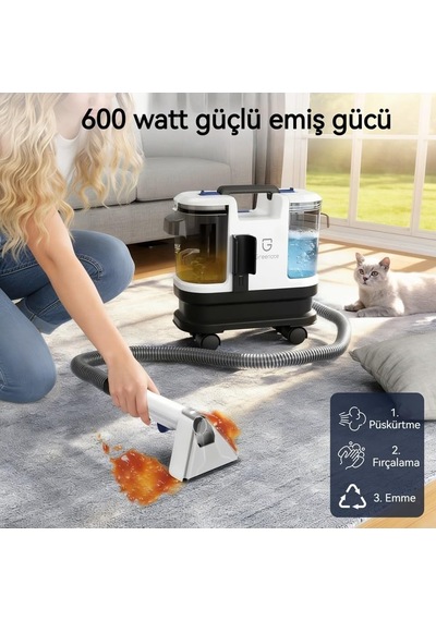 Greenote Halı/koltuk Yıkama Makinesi Ve Spot Temizleyici Sofa, Halı Ve Araç İçin Uygun, Güçlü Islak/kuru Va