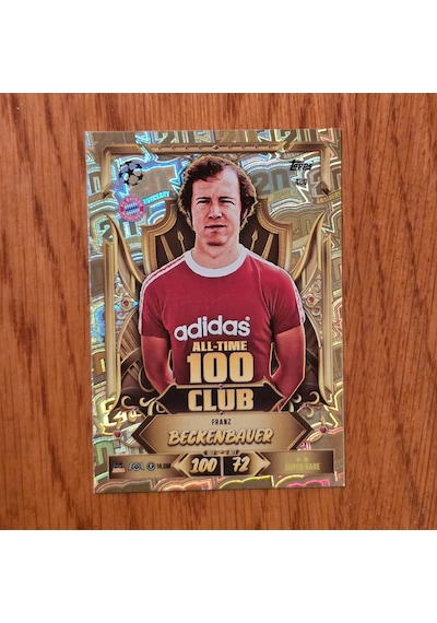 Topps Match Attax 2027 Franz Beckenbauer 100 Club Oyun Kartı
