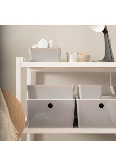Ikea Kuggıs Kutu, Açık Gri, 13x18x8 Cm