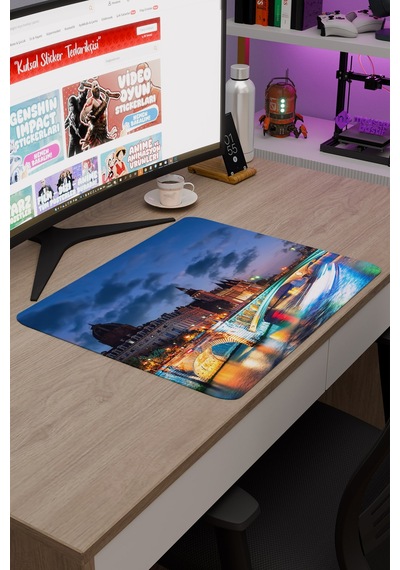 Fransa Paris France V1 48x40 Xl Gaming Kauçuk Kaymaz Taban Mouse Pad Fare Altlığı