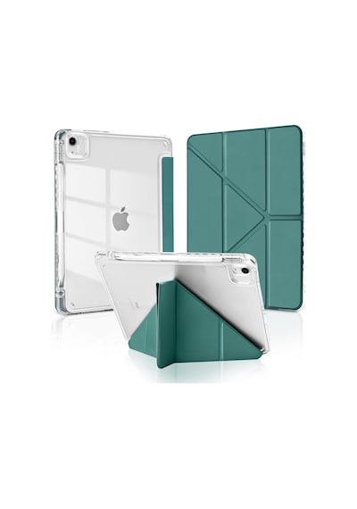 Apple İpad Pro 11 1. 2. 3. 4. Nesil Kılıf Mika Trifolding Arkası Full Şeffaf Kalem Bölmeli 2018-2022