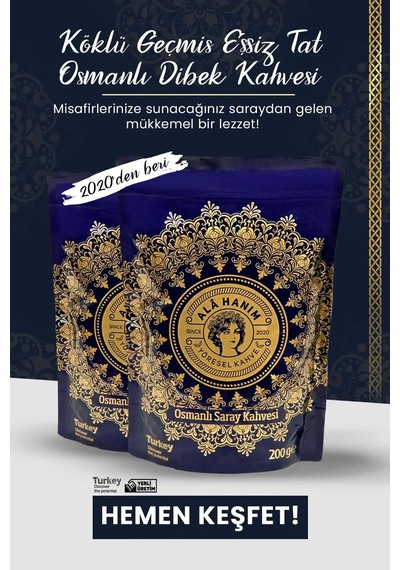 Ala Hanım Kahveleri 2'li Osmanlı Dibek Kahvesi Öğütülmüş