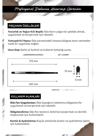Far Karıştırma Fırçası Tapered Blending Brush 129