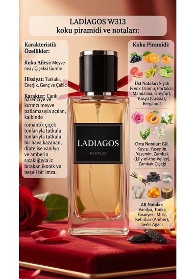 Ladiagos W313 Kadın Parfümü Çiçek - Meyve