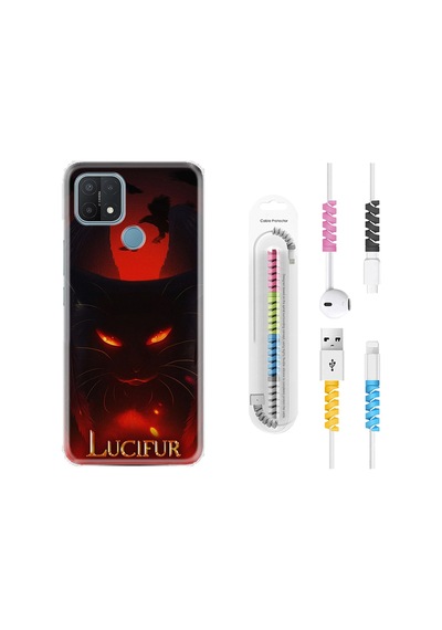 Oppo A15S Kılıf Kablo Koruyuculu Lucifur 1672