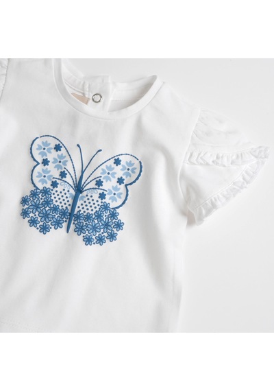 Chicco Kız Bebek Kısa Kollu Tişört Ve Şort Takım 09101859000000 000032 Beyaz