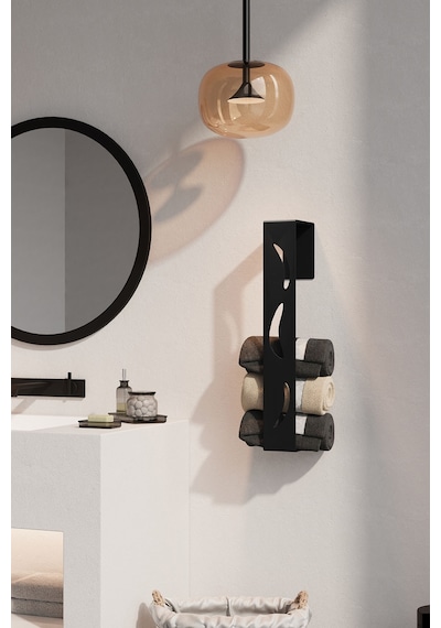 Zift Unique Paslanmaz Çelik Yapışkanlı Havlu Düzenleyici-mat Siyah&inox Satine Seçenekli Modern Havluluk. Diğer