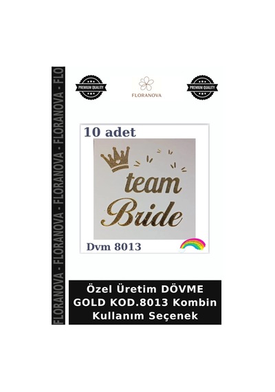 Özel Üretim Dövme Gold Kod.8013 Kombin Kullanım Seçenek