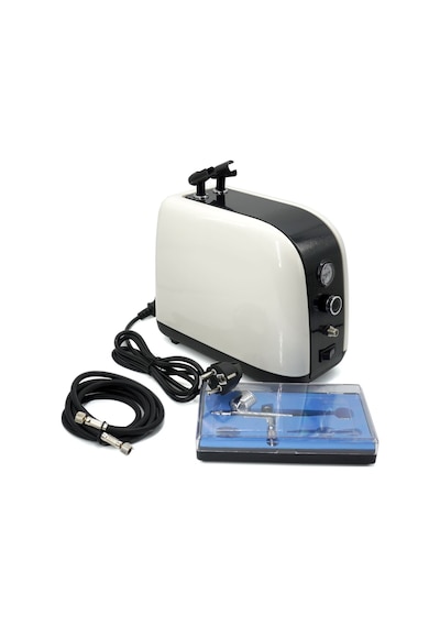 Rox 0067 Profesyonel Airbrush Kompresör Mini Boya Tabancası  Seti