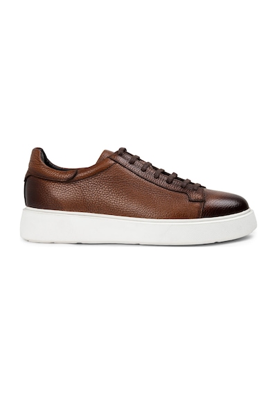 Deery Hakiki Deri Taba Rengi Erkek Sneaker Ayakkabı - 01954Mtbae01 Taba