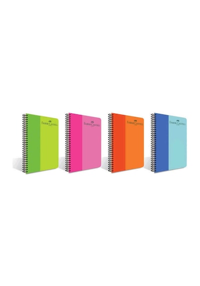Faber Castell Bicolor 80 Yaprak Pp Kapak Spiralli Kareli Defter 1 Adet