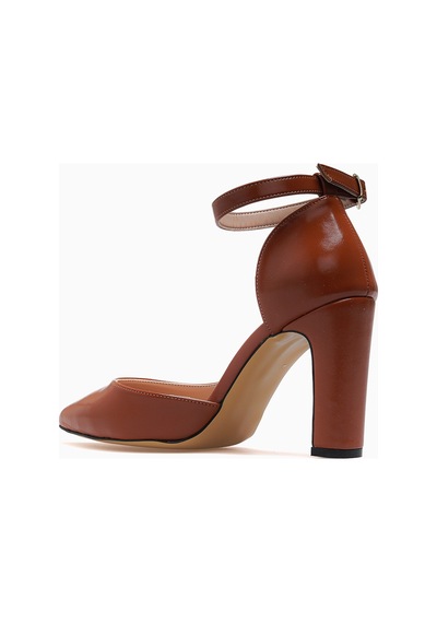 Yaşar Kaşlı Kadın Kalın Topuklu Stiletto Ayakkabı 26y Ykşk-7948 Taba