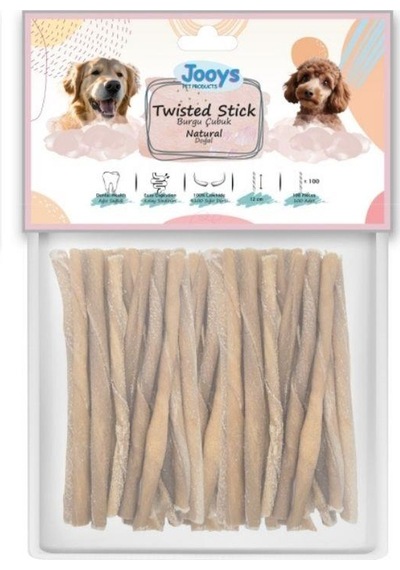 Jooys Naturel Burgu Çubuk Köpek Ödül Kemiği 100'lü
