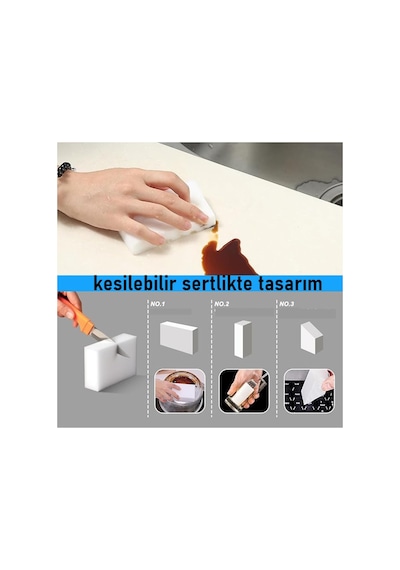 Transformacion 10'lu Mucize Melamin Sünger - Nano Leke Çıkarıcı Sihirli Temizlik Serisi, 7430000722896 Diğer