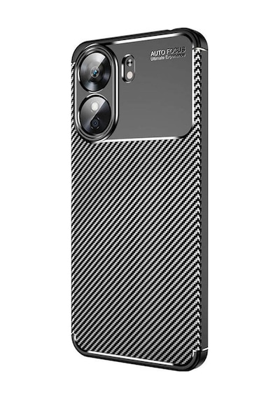 Fibaks Redmi 13c-poco C65 Uyumlu Kılıf Kamera Çıkıntılı Karbon Fiber Desenli Renk Atmaz Koruyucu Kapak