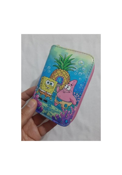 Owlbag Company Owl Bag Sünger Bop Ve Arkadaş Desenli Tasarım Suni Deri Cüzdan Çok Renkli