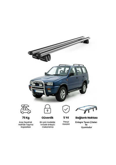 Pençe Ford Maverick 5 Doors 1993-1999 Uyumlu Gri Ara Atkı Port Bagaj Tavan Barı