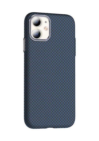Apple Uyumlu iPhone 11 Kılıf M-safe Şarj Özellikli Karbon Fiber Görünümlü Zore Gros Kapak Lacivert