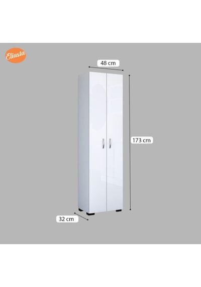 Çok Amaçlı Dolap Mutfak Dolabı Banyo Dolabı Çocuk Odası Dolabı 8 Raflı Dolap Beyaz