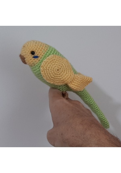Amigurumi Kuş Muhabbet Kuşu Sarı Yeşil