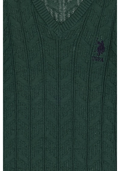 U.s. Polo Assn. Erkek Çocuk Koyu Yeşil Kazak /triko 50315639-vr079 Koyu Yesıl