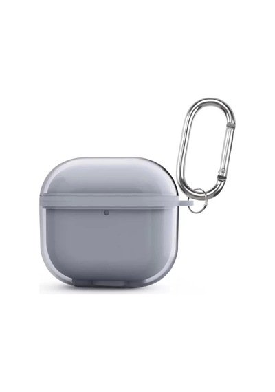 Apple Uyumlu AirPods 4 Kılıf Airbag 42 Metal Askı Aparatlı Kapak Kulaklık Kılıfı Estetik Ve Maksimum Koruma Gri
