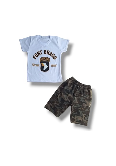 Dudo Giyim Alt Üst Takım Fort Bragg Baskılı Beyaz