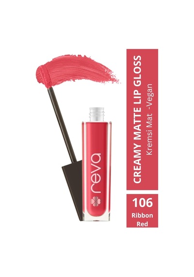 Creamy Matte Lip Ribbon Red - Mat Krem Dudak Parlatıcısı - No: 106 - Vegan & Temiz Içerik