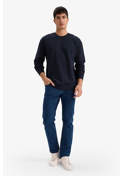 Defacto %100 Pamuk Basic Sweatshirt E8339AX26SP Lacivert