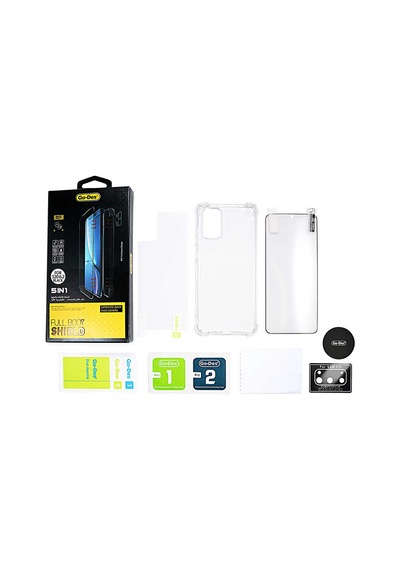 Go-Des Galaxy S20 Ön Arka Koruma Go Des 5 in 1 Full Body Shield  ZORE-220634 Şeffaf
