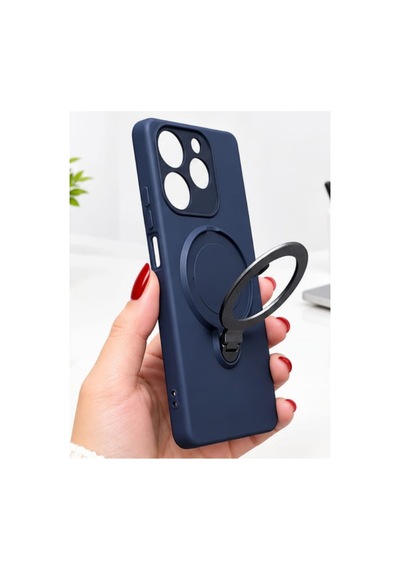 İnfinix Spark 10 Pro İle Uyumlu 360 Derece Dönebilen Kalın Metal Magsafe Halka Stantlı İçi Kadife Korumalı Ultra Lüx Premium Silikon Kılıf Lacivert İnfinix Spark 10 Pro İle Uyumlu 360 Derece Dönebilen Kalın Metal Magsafe Halka Stantlı İçi Kadife Korumalı Ultra Lüx Premium Silikon Kılıf Lacivert