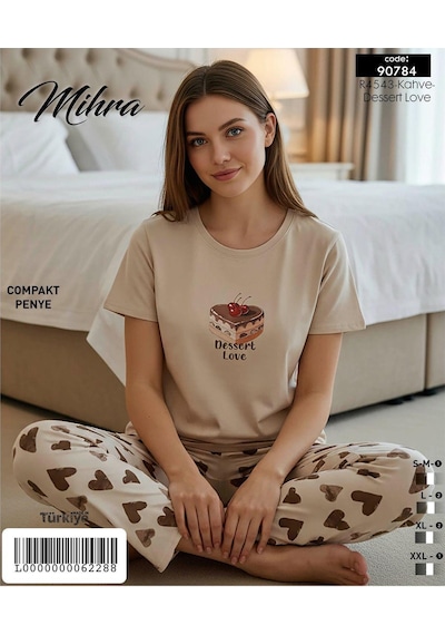 Mihra Kadın Compakt Penye Bisiklet Yaka Kısa Kol İnce Pijama Takımı 90784kah- 1 Adet Kahverengi Mihra Kadın Compakt Penye Bisiklet Yaka Kısa Kol İnce Pijama Takımı 90784kah- 1 Adet Kahverengi