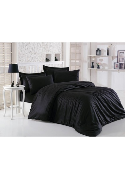 Elegant Siyah Çift Kişilik Saten Nev Takımı Renkli