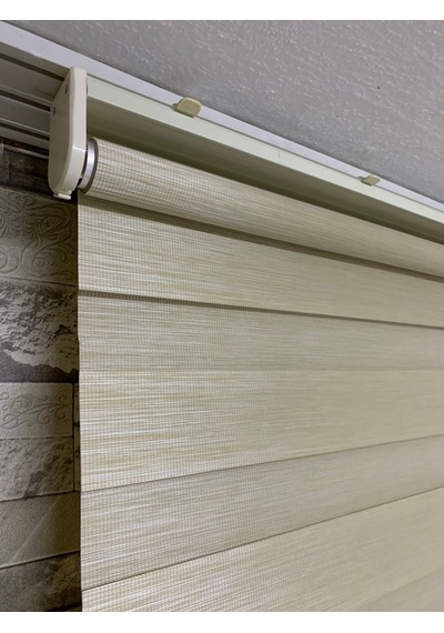 Bambu Krem Renk Zebra Perde (Etekli)