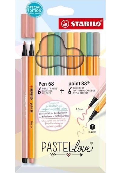 Stabilo Point 88 & Pen 68 Pastellove 12'li 6888/12-7-7 - 51013421 Yeni