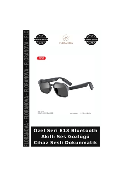 Özel Seri E13 Bluetooth Akıllı Ses Gözlüğü Cihaz Sesli Dokunmatik