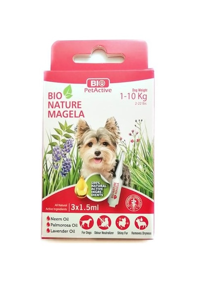 Bio Petactive Nature Magela Dış Parazit Kovucu Köpek Tüy ve Deri Bakım Ürünü 3  x 1.5 ML