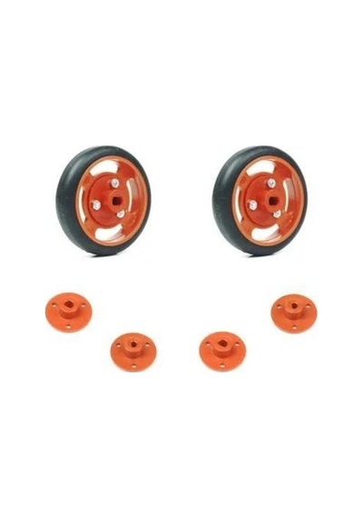 50x11mm Geçmeli Tekerlek Seti Kırmızı