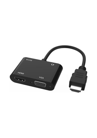 Hdmi To Hdmi + Vga Monitör Çevirici Ps4 Dönüştürücü Switch Splitter Adaptör