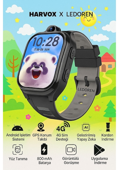 Harvox 4G Pro + Plus Android Sim Kartlı Akıllı Çocuk Saati (İthalatçı Garantili)