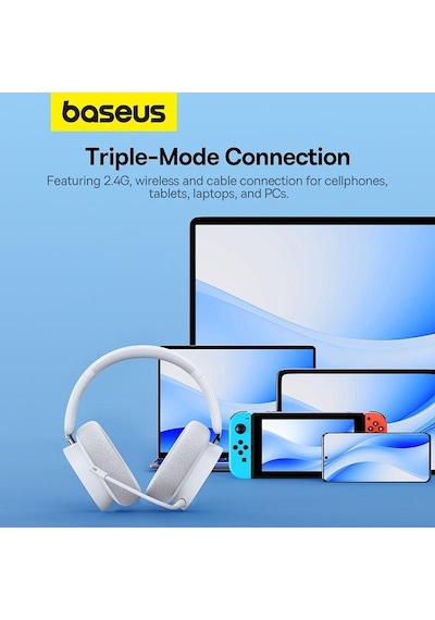 Baseus GH02 Mikrofonlu Kablosuz Oyun Kulak Üstü Kulaklık