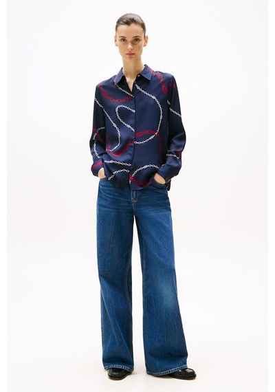 Tommy Hilfiger Kadın Gömlek Lacivert