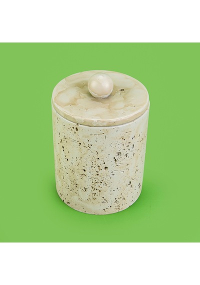Bath Traverten Görünümlü Çöp Kovası - Gri - 2 Lt Çok Renkli