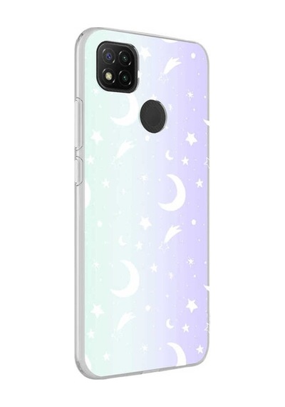 Xiaomi Redmi 9c Kılıf Zore M-blue Desenli Kapak Moon No4