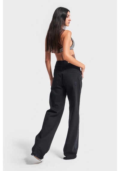 Itsbasic Kadın Siyah Renk Lora Parlak Baklava Taşlı Loose Fit Tasarım Denim Siyah-taşlı Itsbasic Kadın Siyah Renk Lora Parlak Baklava Taşlı Loose Fit Tasarım Denim Siyah-taşlı