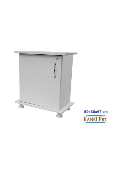 Kanki Pet İthal Akvaryum Mdf Beyaz Sehpa 50 x 30 x 67 CM