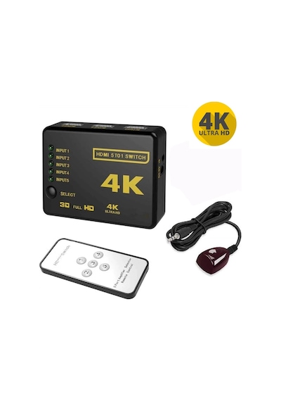 Netojen Nt-214 5 Port Hdmı Switch 4k