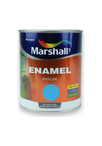 Marshall Enamel Parlak Ahşap Metal Boyası Havai Mavi 2,5 L